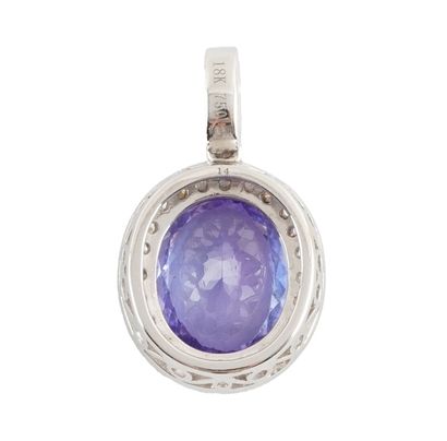 18K GOLD, TANZANITE
18K white gold pendant...