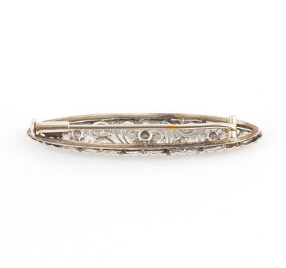 14K GOLD, DIAMONDS
Antique brooch in 14K...