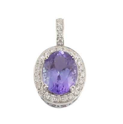 18K GOLD, TANZANITE
18K white gold pendant...