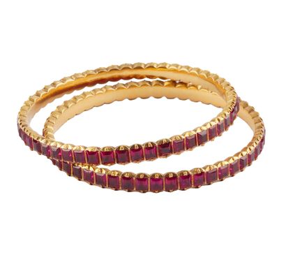 20K GOLD, RUBIES
Two (2) bracelets in 20K...