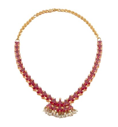 20K GOLD, RUBIES
Necklace in 20K yellow gold...