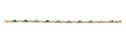 14K GOLD, EMERALDS, DIAMOND
10K gold bracelet...