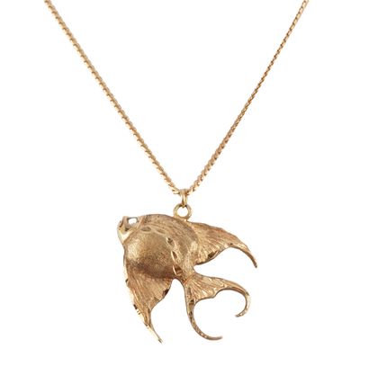10K GOLD
Chain and pendant stylizing a fish...