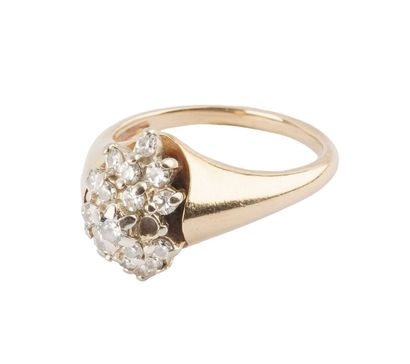 14K GOLD, DIAMONDS
Ring in 14K yellow gold...