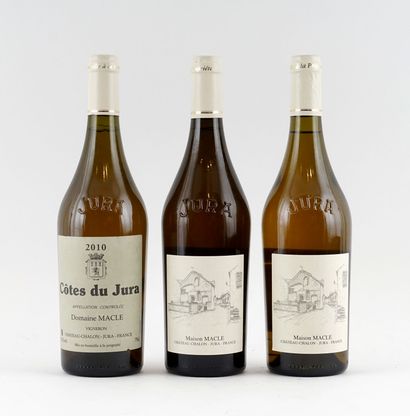 Côtes du Jura 2010, 2014 2015 - 3 boutei...
