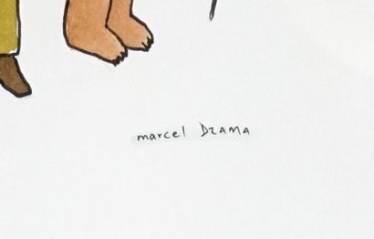 DZAMA, Marcel (1974-)
White flag
Watercolour...