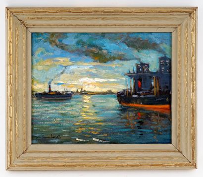 GIUNTA, Joseph (1911-2001)
Untitled - Marine
Oil...