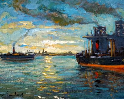 GIUNTA, Joseph (1911-2001)
Untitled - Marine
Oil...