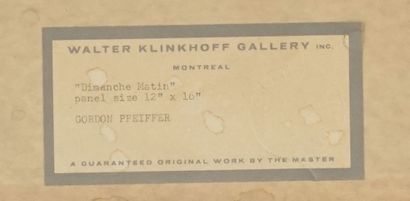 PFEIFFER, Gordon Edward (1899-1983)
