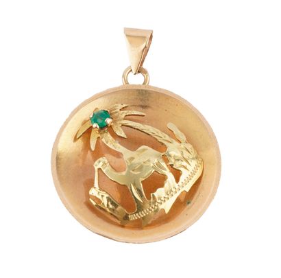 OR 14K / 14K GOLD
Pendentif rond en or jaune...
