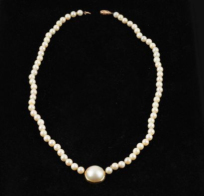PERLES, OR 14K / PEARLS, 14K GOLD 
Collier...