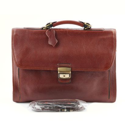 FRANCINEL
Sac porte document en cuir marron,...