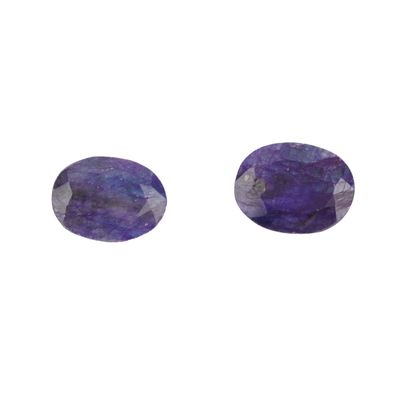 SAPPHIRES
Two filled treated sapphires weighing...