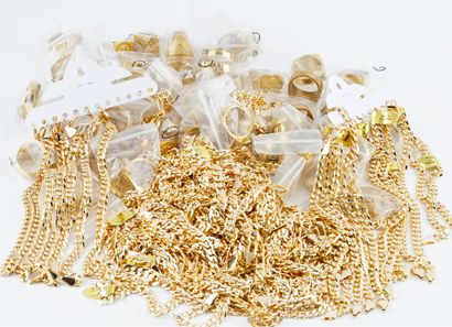 PLAQUÉ OR / GOLD PLATED
Lot de bagues, chaînes...