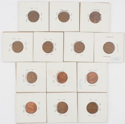 ABRAHAM LINCOLN
Lot de treize monnaies de...