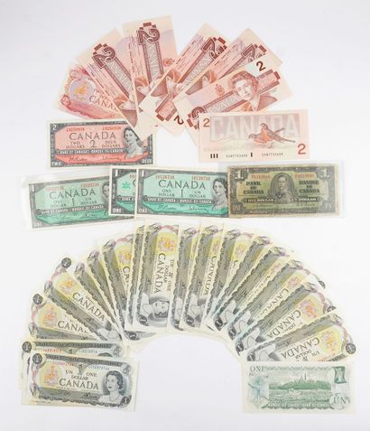 BILLETS DU CANADA
Lot de billets comprenant...