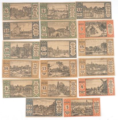 BILLETS ALLEMAGNE 
Lot comprenant 17 billets...