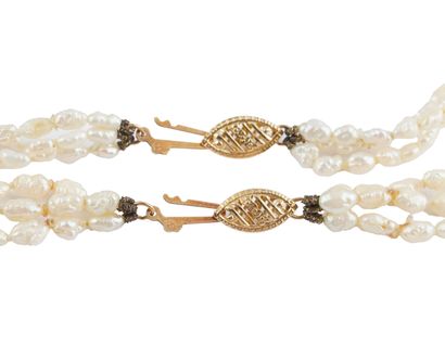 PERLES, OR 14K / PEARLS, 14K GOLD
Collier...