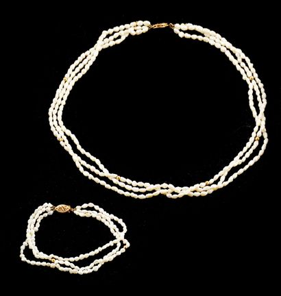 PERLES, OR 14K / PEARLS, 14K GOLD
Collier...