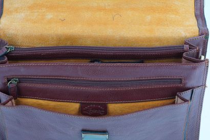 FRANCINEL
Sac porte document en cuir marron,...