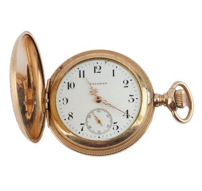 WALTHAM
Montre à gousset Waltham en plaqué...