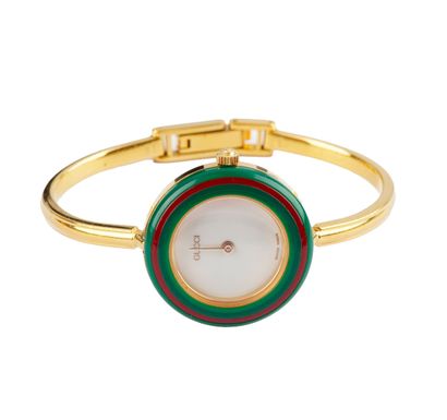 GUCCI
Montre- bracelet Gucci en métal doré,...