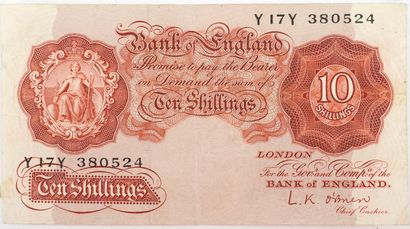 ANGLETERRE 
Un billet de 10 Shillings, Bank...