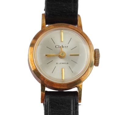 CLEBAR
Montre de dame, boîtier en or 14K...
