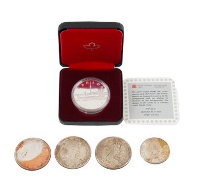 ARGENT / SILVER
Lot de monnaies Canada comprenant:
-...