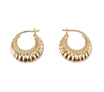OR 10K / 10K GOLD 
Boucles d'oreilles créoles...