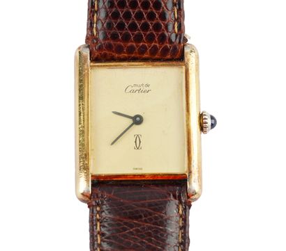 CARTIER 
Montre Must de Cartier en argent...