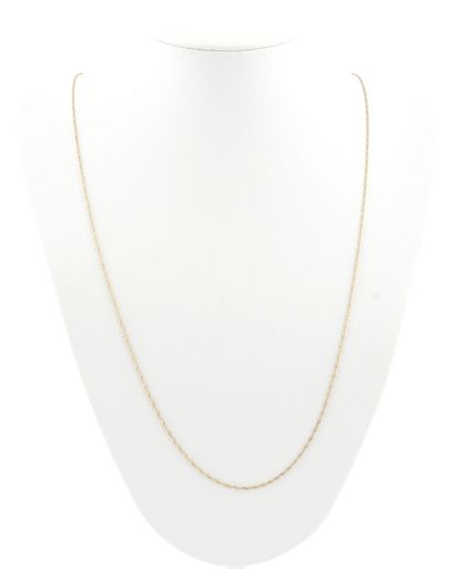 14K GOLD
14K yellow gold flat twisted chain.
Gross...