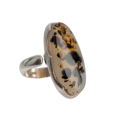 AMBRE, ARGENT / AMBER, SILVER 
Bague en argent...