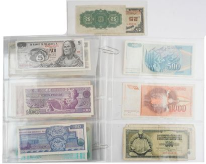 BILLETS DU MONDE
Lot de vingt-six billets...