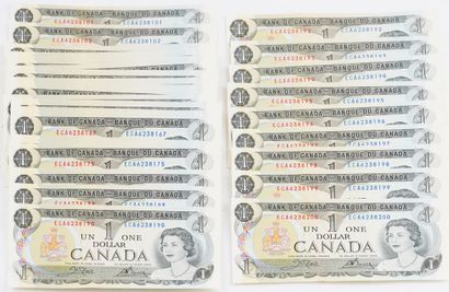 1$ CANADA
Lot de 99 billets de 1$ de Canada...