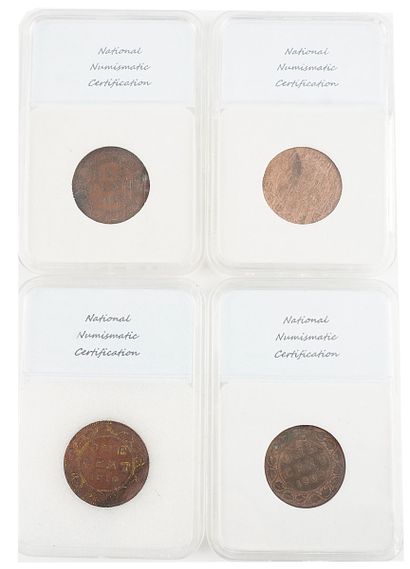 EDOUARD VII
Lot comprenant quatre monnaies...