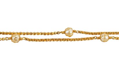 20K GOLD
20K yellow gold chain with fancy...