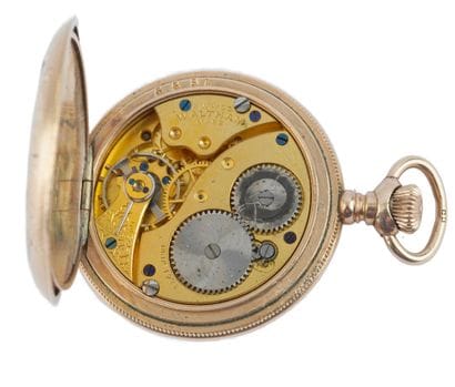WALTHAM
Montre à gousset Waltham en plaqué...