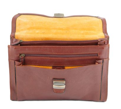 FRANCINEL
Sac porte document en cuir marron,...