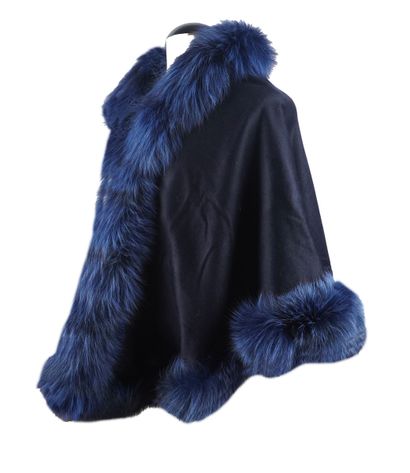 SAGAFURS
Sagafurs poncho in dark navy wool...
