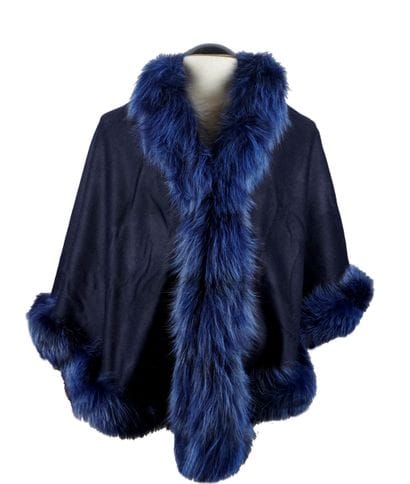 SAGAFURS
Sagafurs poncho in dark navy wool...