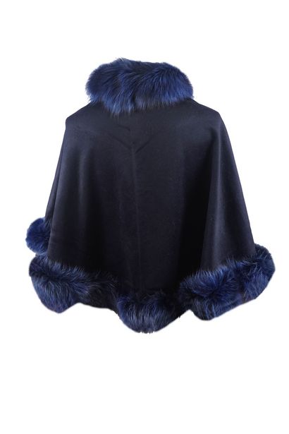 SAGAFURS
Sagafurs poncho in dark navy wool...