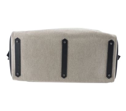 HERMÈS 
Hermès travel bag in gray canvas...