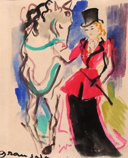 GRAU-SALA, Emilio (1911-1975)
L'écuyère Gouache...