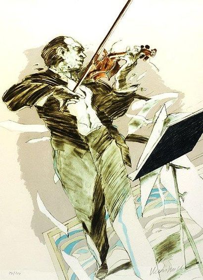 WEISBUCH, Claude (1927-)
Violoniste Lithographie...