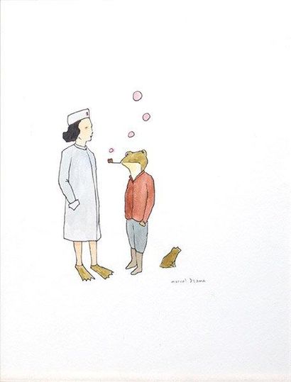 DZAMA, Marcel (1974-)
Infirmière et grenouille...