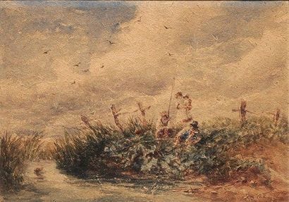 COX, David I (1783-1859)
Personnages pêchant...
