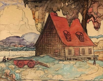 FORTIN, Marc-Aurèle (1888-1970) 
Untitled...