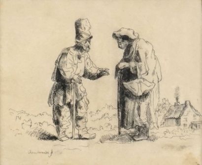 D'après REMBRANDT VAN RIJN (1606-1669) 
Le...