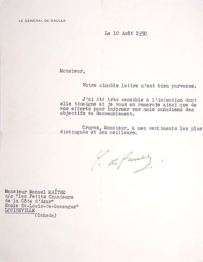 Charles DE GAULLE (1890-1970) - Manuel MAÎTRE...